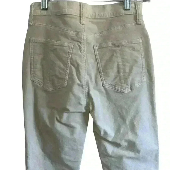 RAG & BONE HIGH RISE VELVET SKINNY JEAN ANT WHITE BONE SIZE 25 - Picture 3 of 8